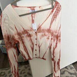 New with Tags 525 America Tie Dye Crop Cardigan Sz L